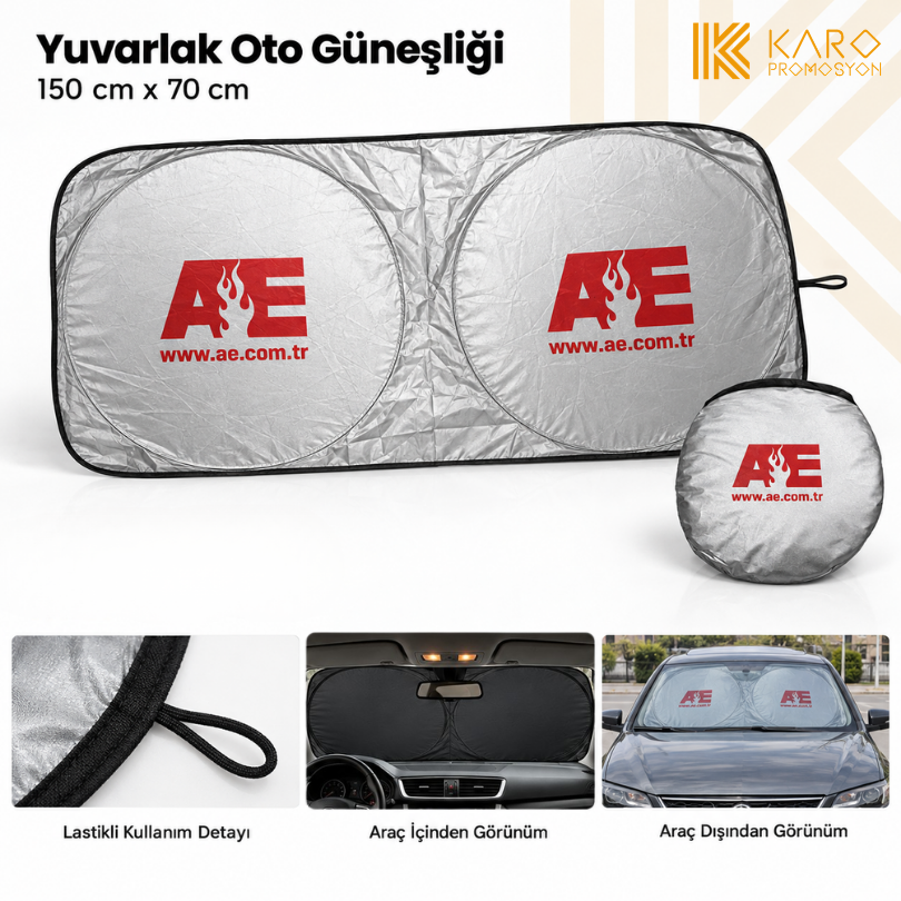 Yuvarlak Telli Oto Güneşlik