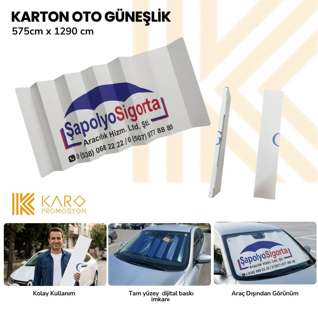 Karton Oto Güneşlik