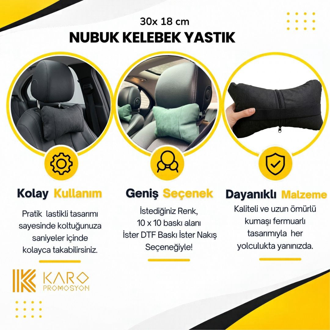 Nubuk Kelebek Yastık