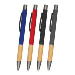 Bambu Gövde Basmalı Metal Tükenmez Kalem
