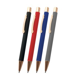 Rose Gold Metal Rubber Tükenmez Kalem